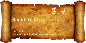 Bartl Attila névjegykártya