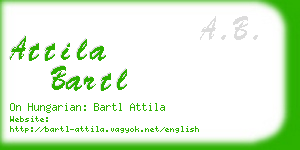 attila bartl business card